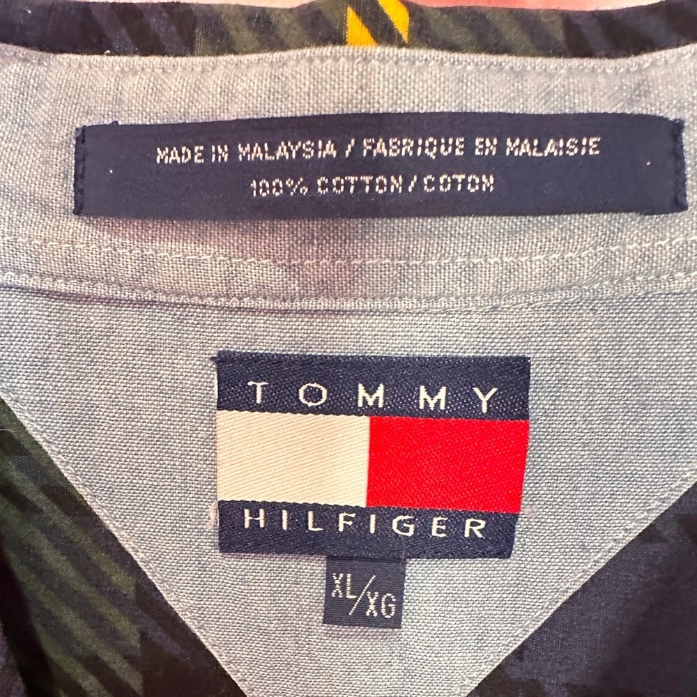 Rare Tommy Hilfiger Men's Multicolor Plaid Shirt Size XL - Picture 3 of 4